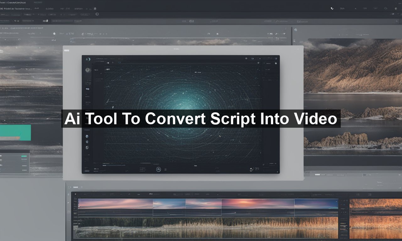 Ai Tool To Convert Script Into Video