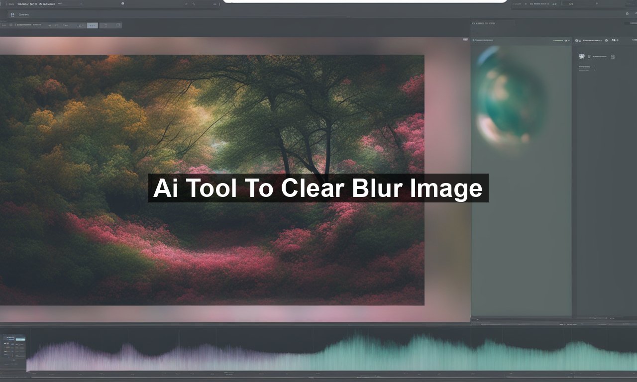 Ai Tool To Clear Blur Image