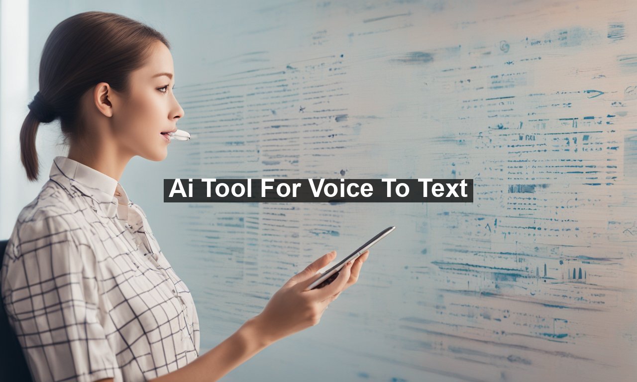 Ai Tool For Voice To Text