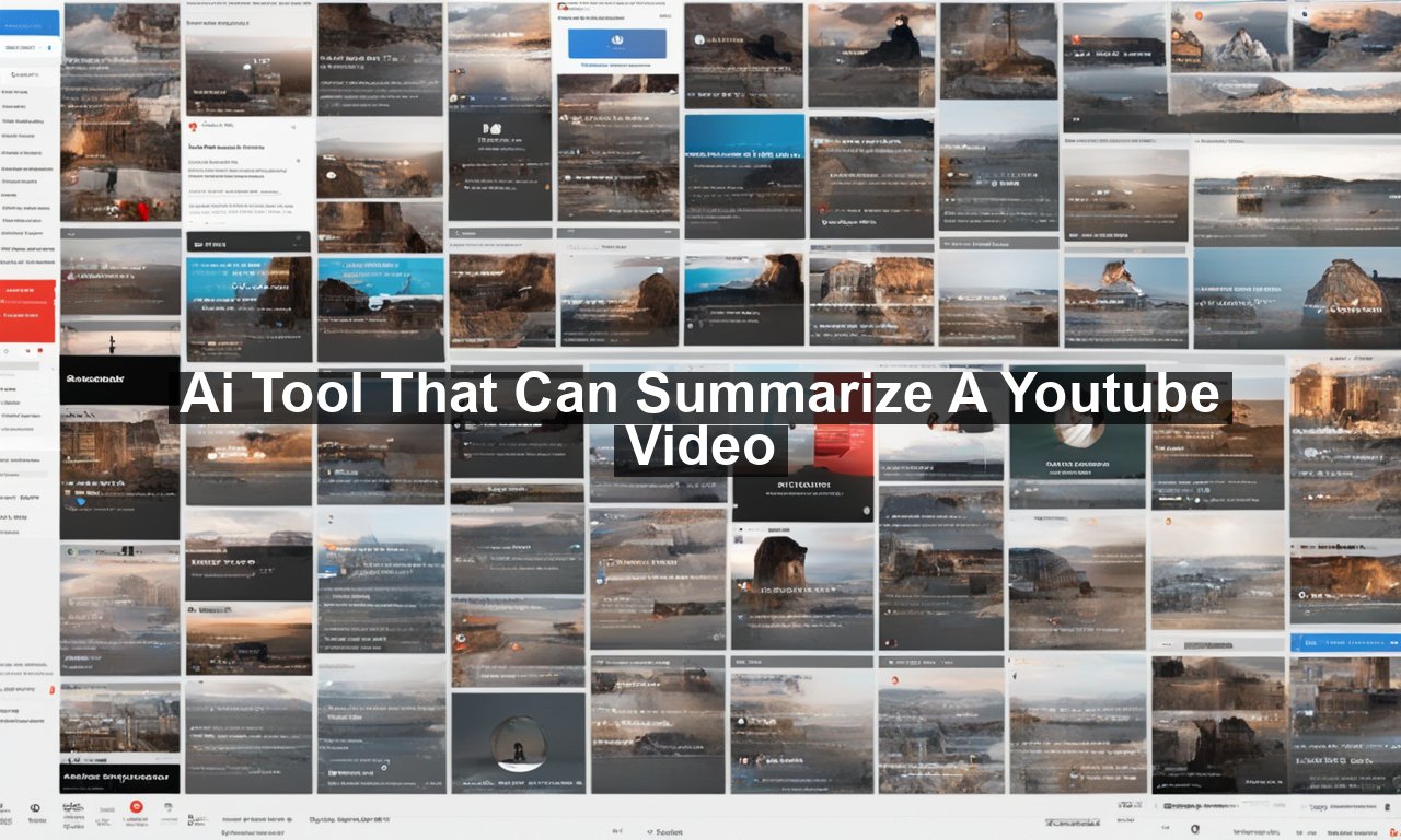 Ai Tool That Can Summarize A Youtube Video