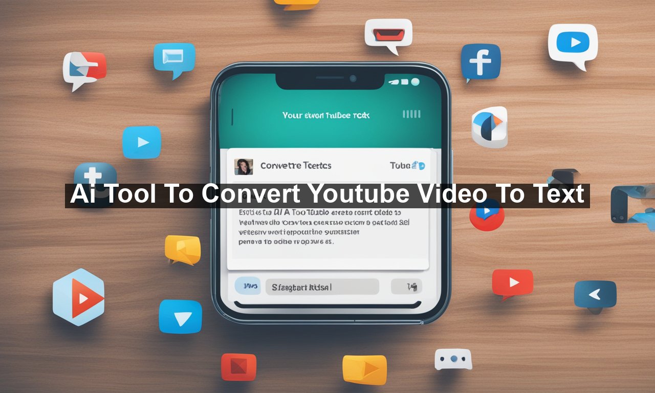 Ai Tool To Convert Youtube Video To Text