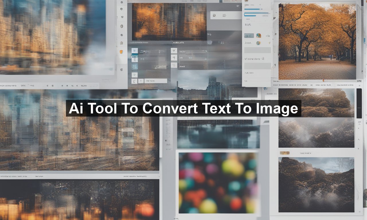 Ai Tool To Convert Text To Image