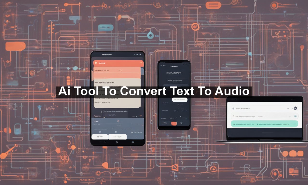 Ai Tool To Convert Text To Audio