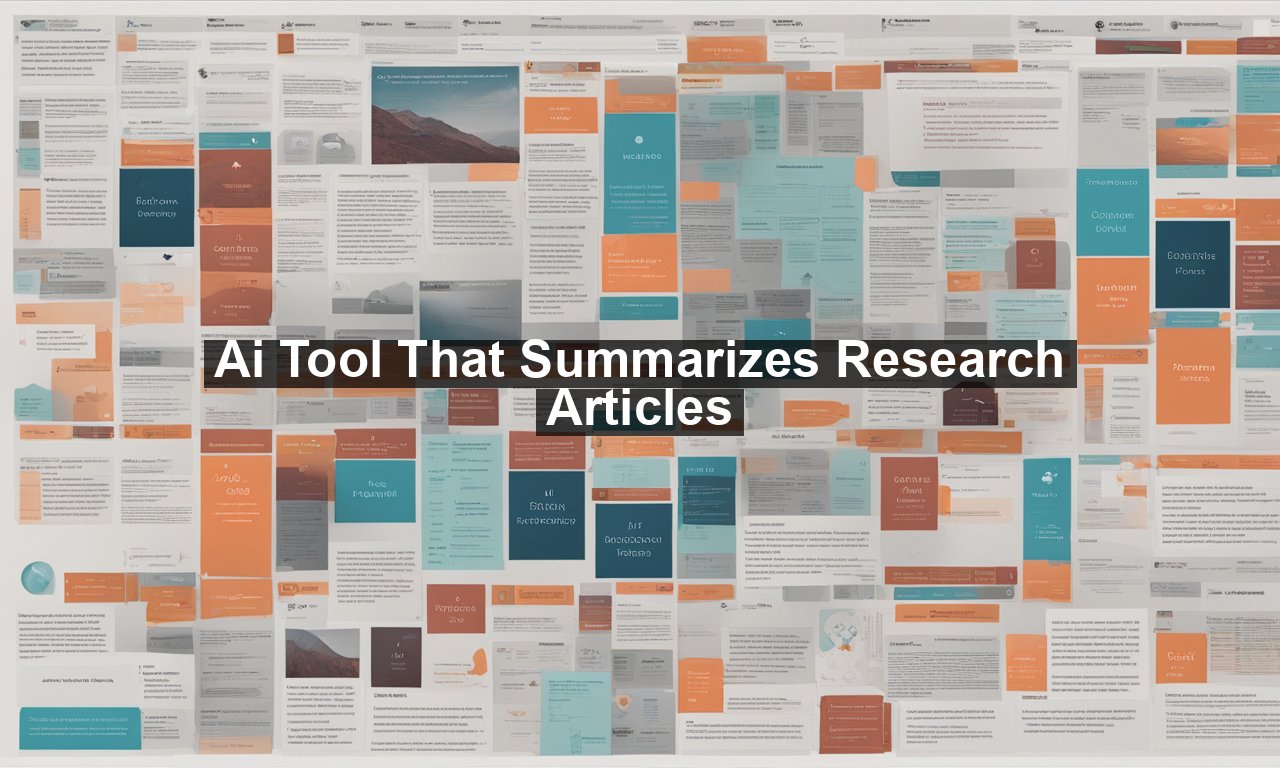 Ai Tool That Summarizes Research Articles