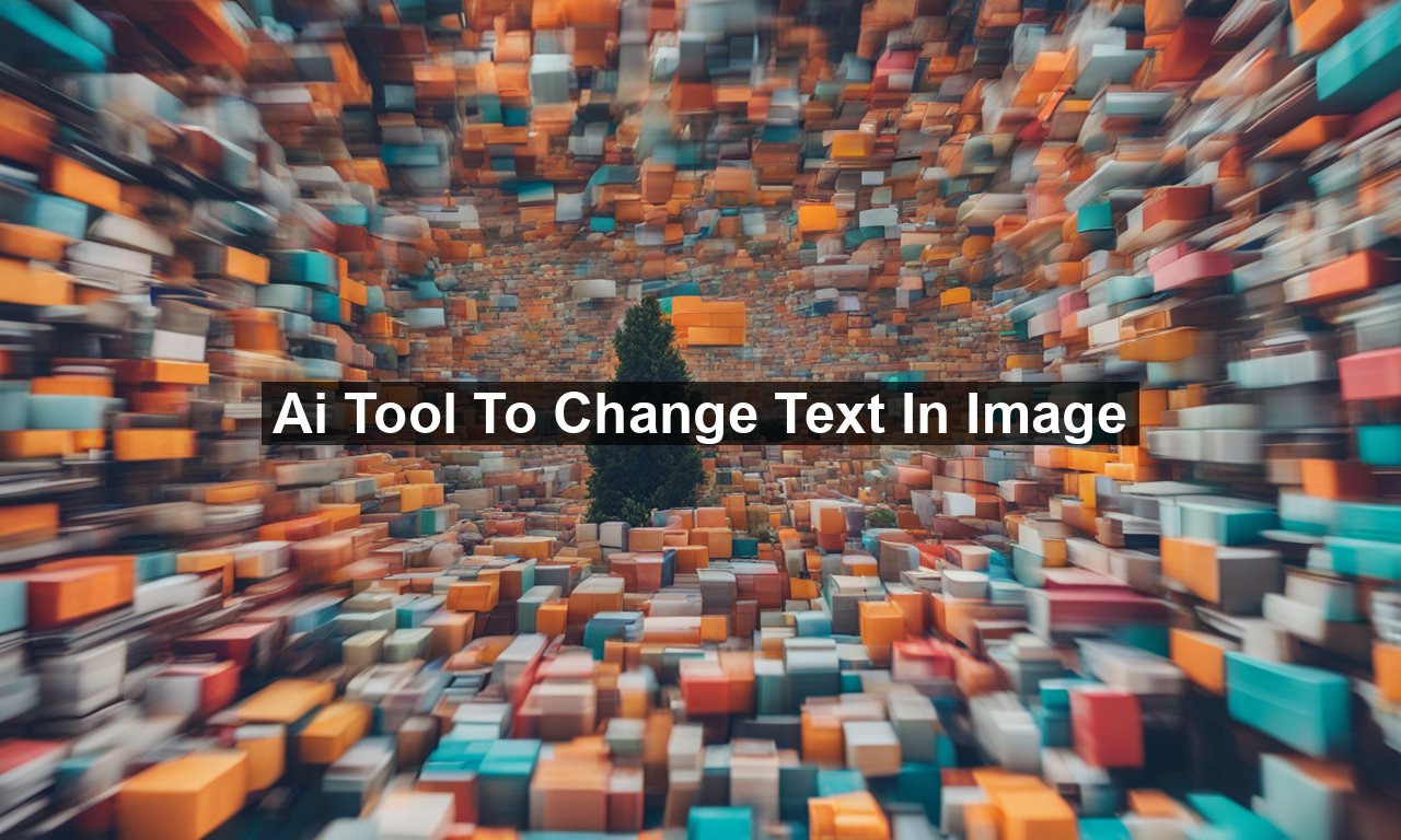 Ai Tool To Change Text In Image