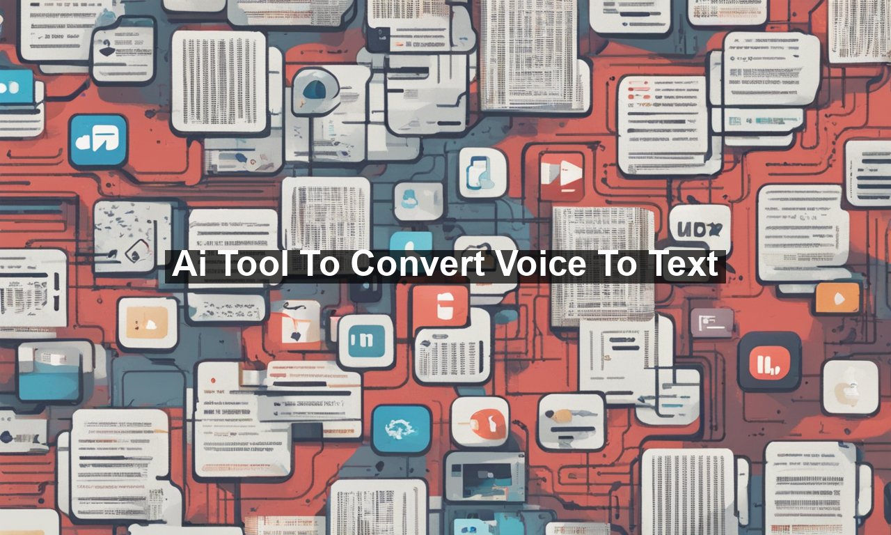 Ai Tool To Convert Voice To Text