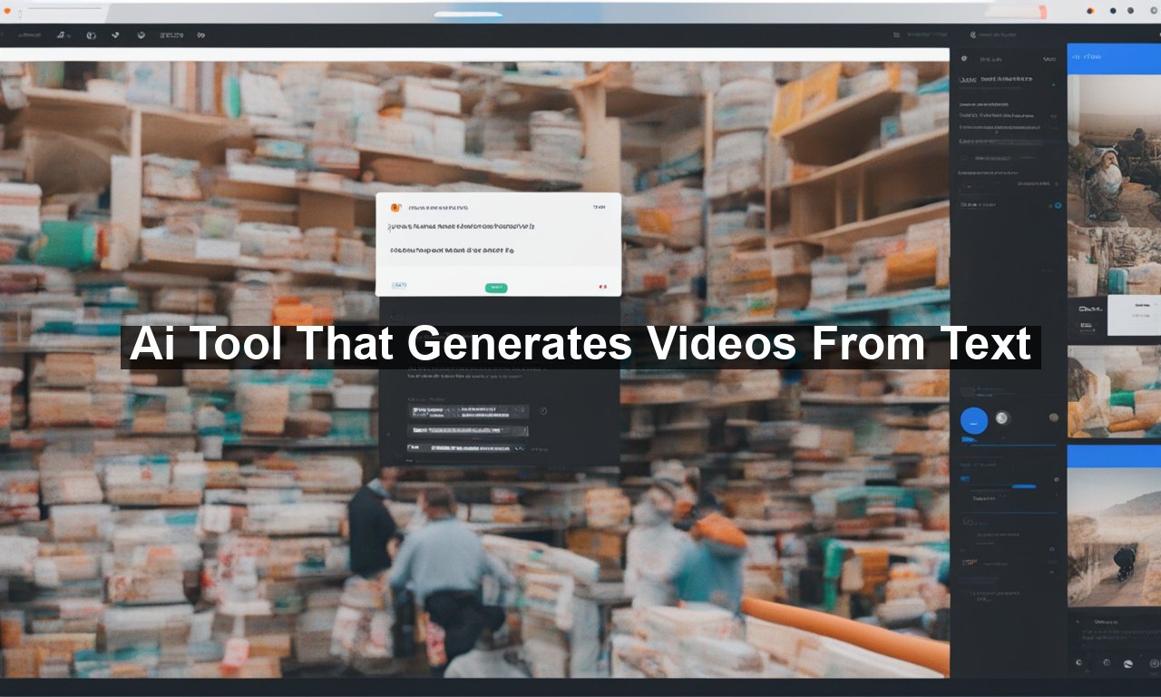 Ai Tool That Generates Videos From Text