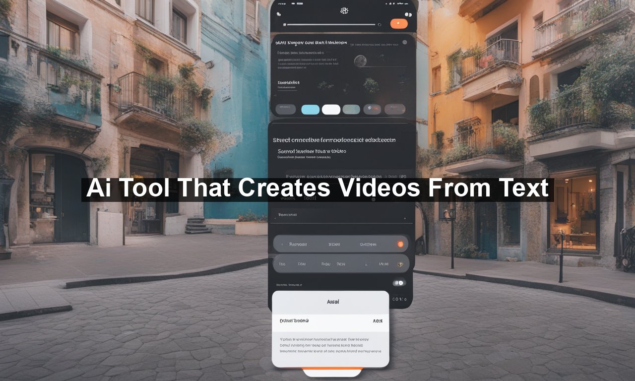 Ai Tool That Creates Videos From Text