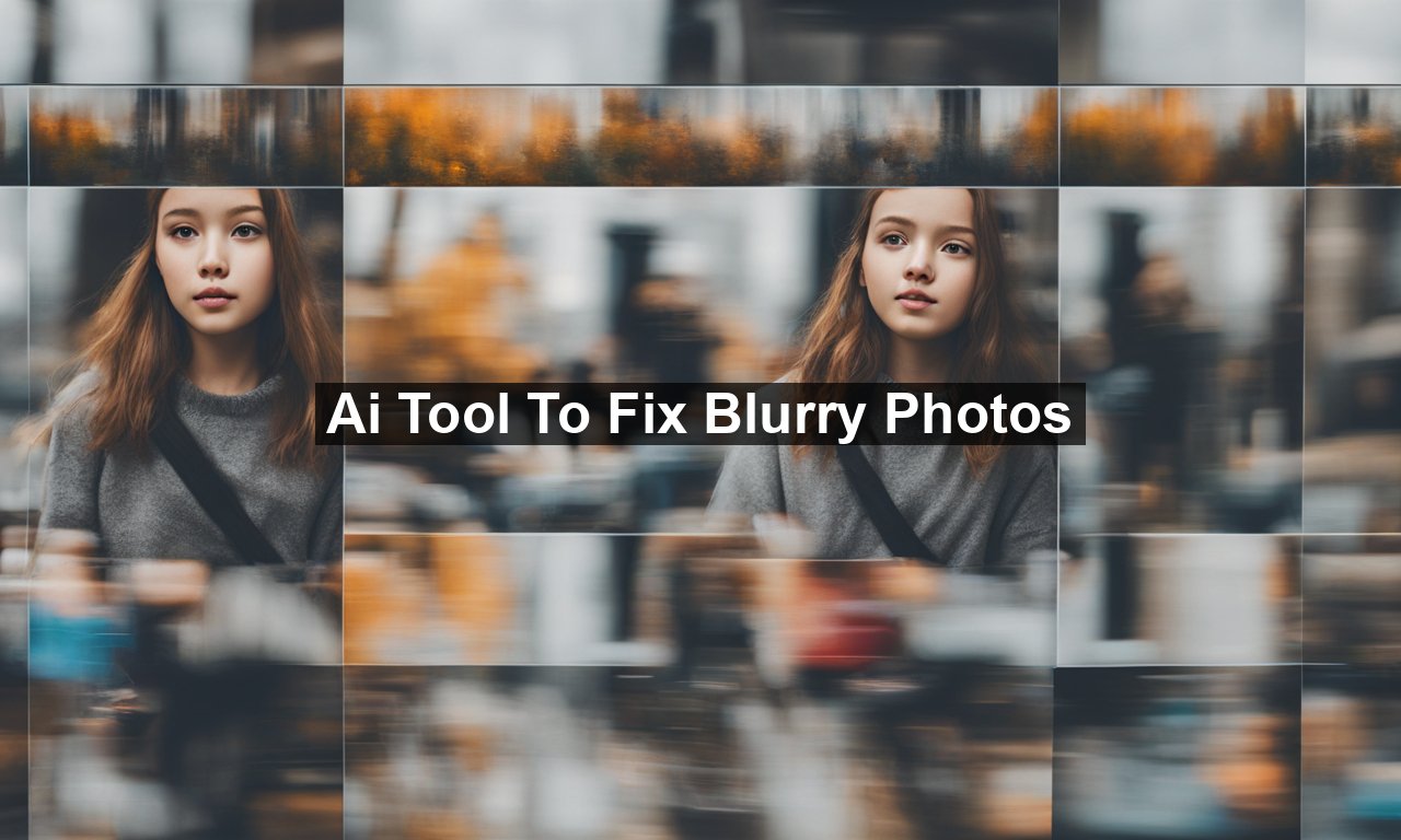 Ai Tool To Fix Blurry Photos