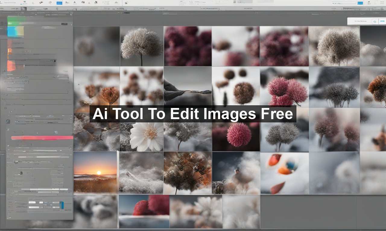 Ai Tool To Edit Images Free