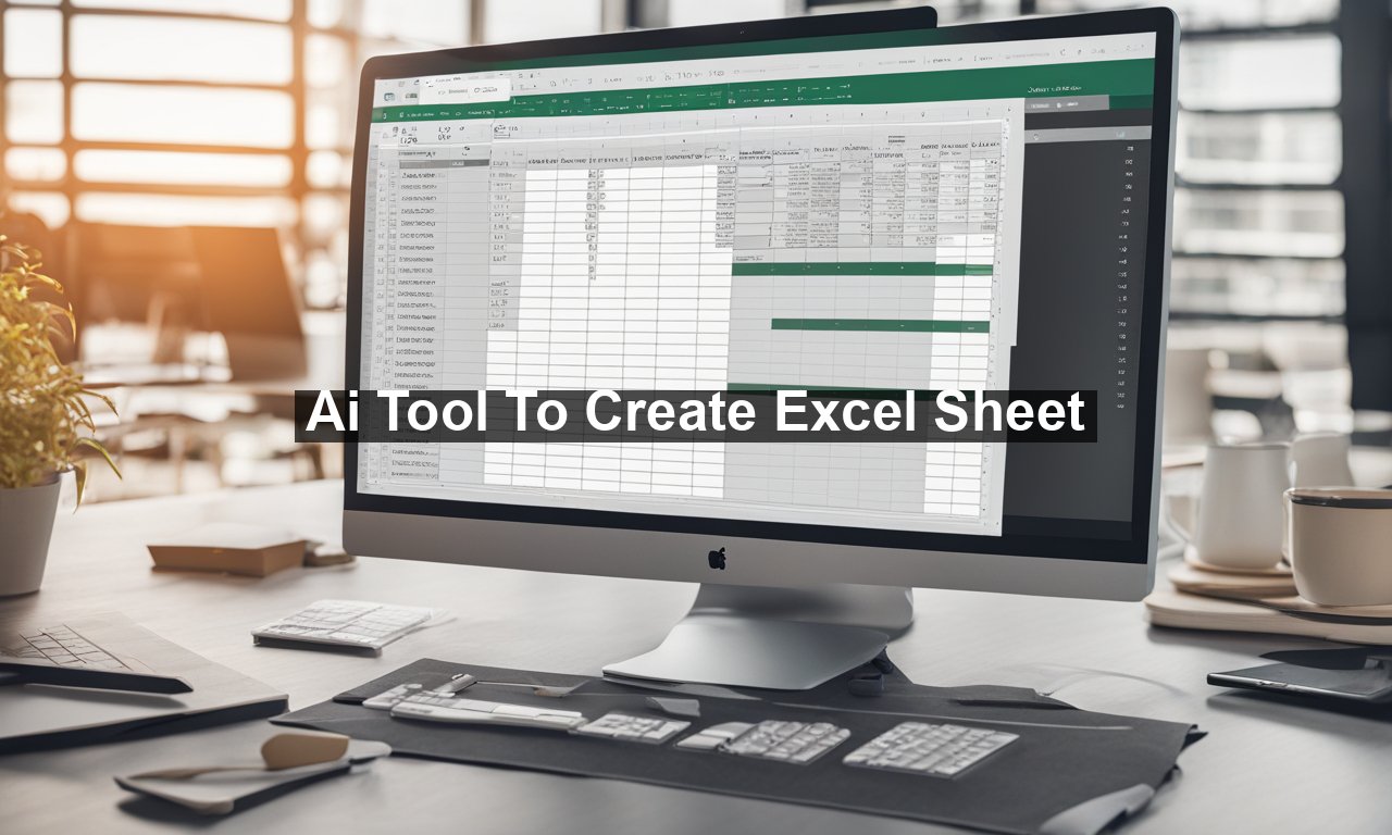 Ai Tool To Create Excel Sheet