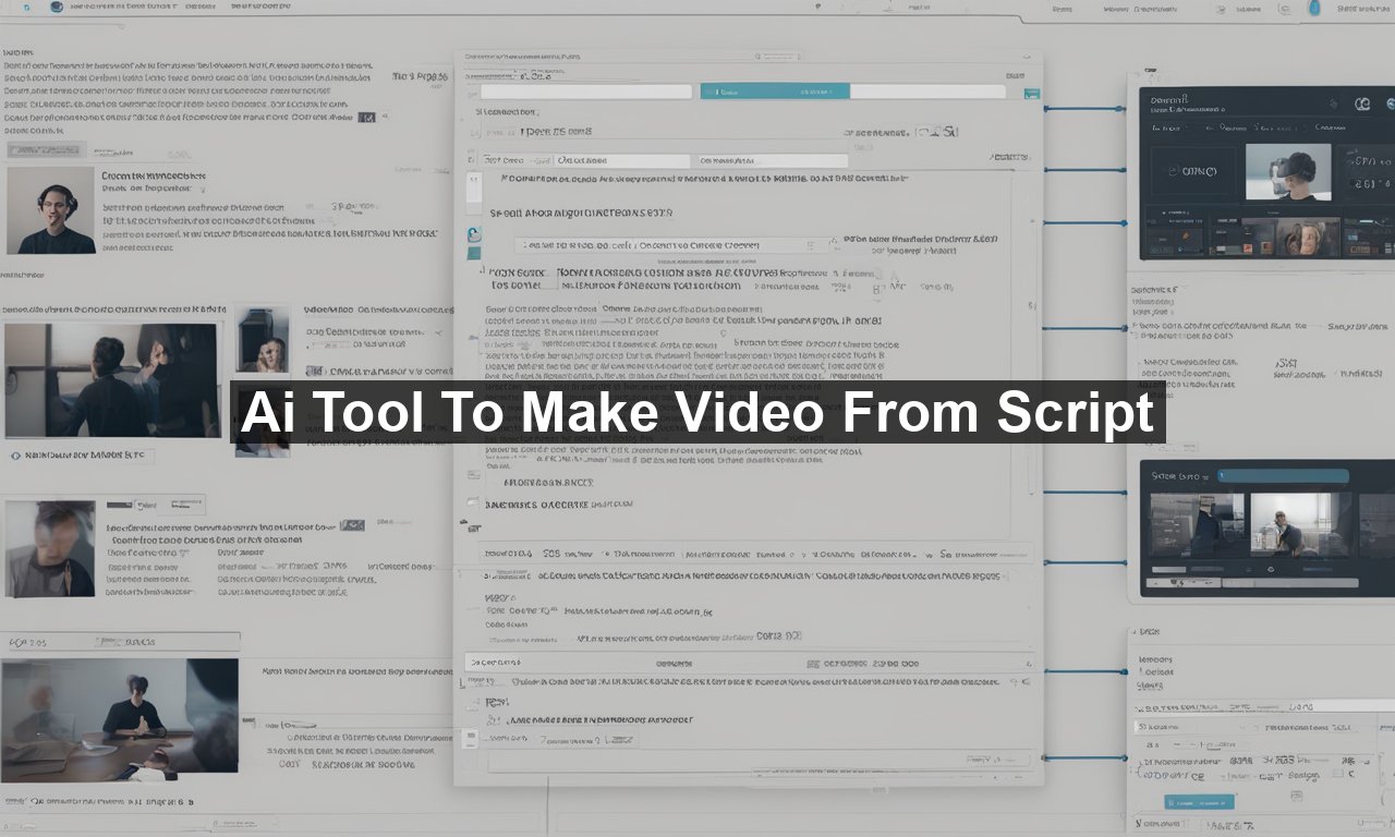 Ai Tool To Make Video From Script