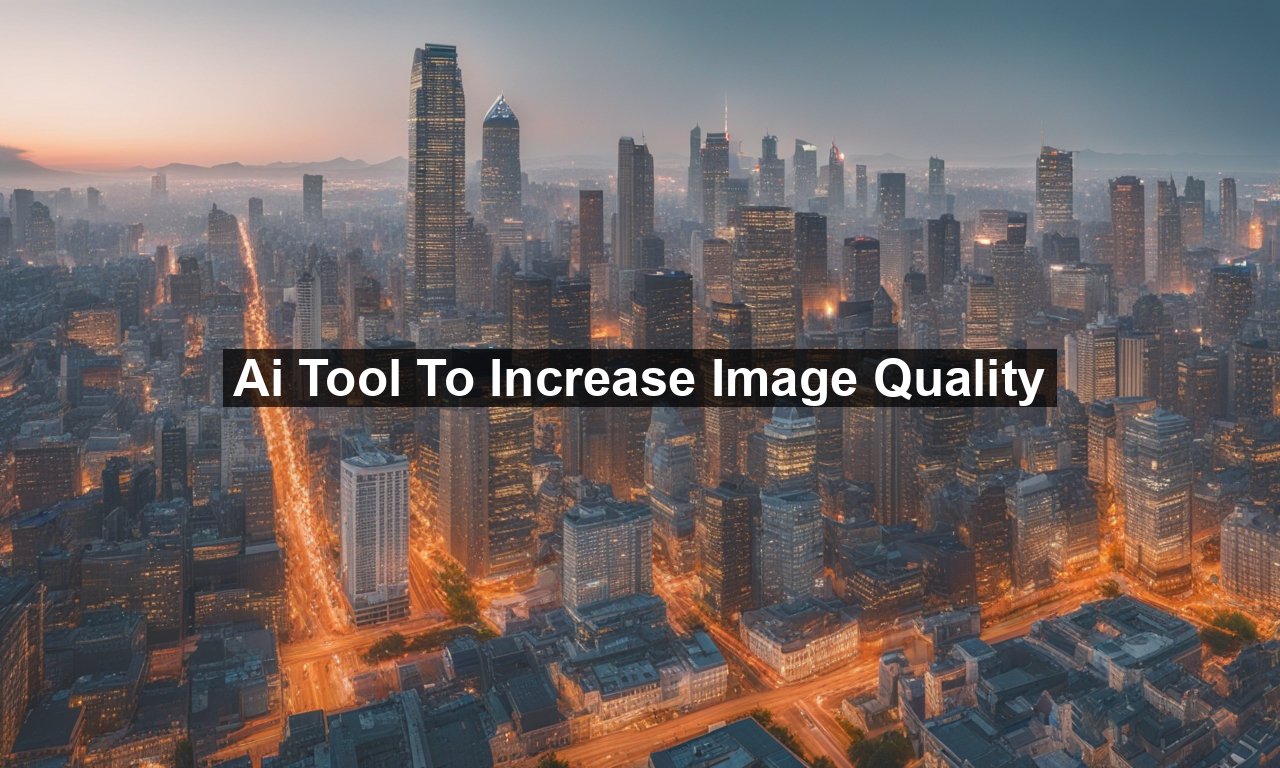 Ai Tool To Increase Image Quality