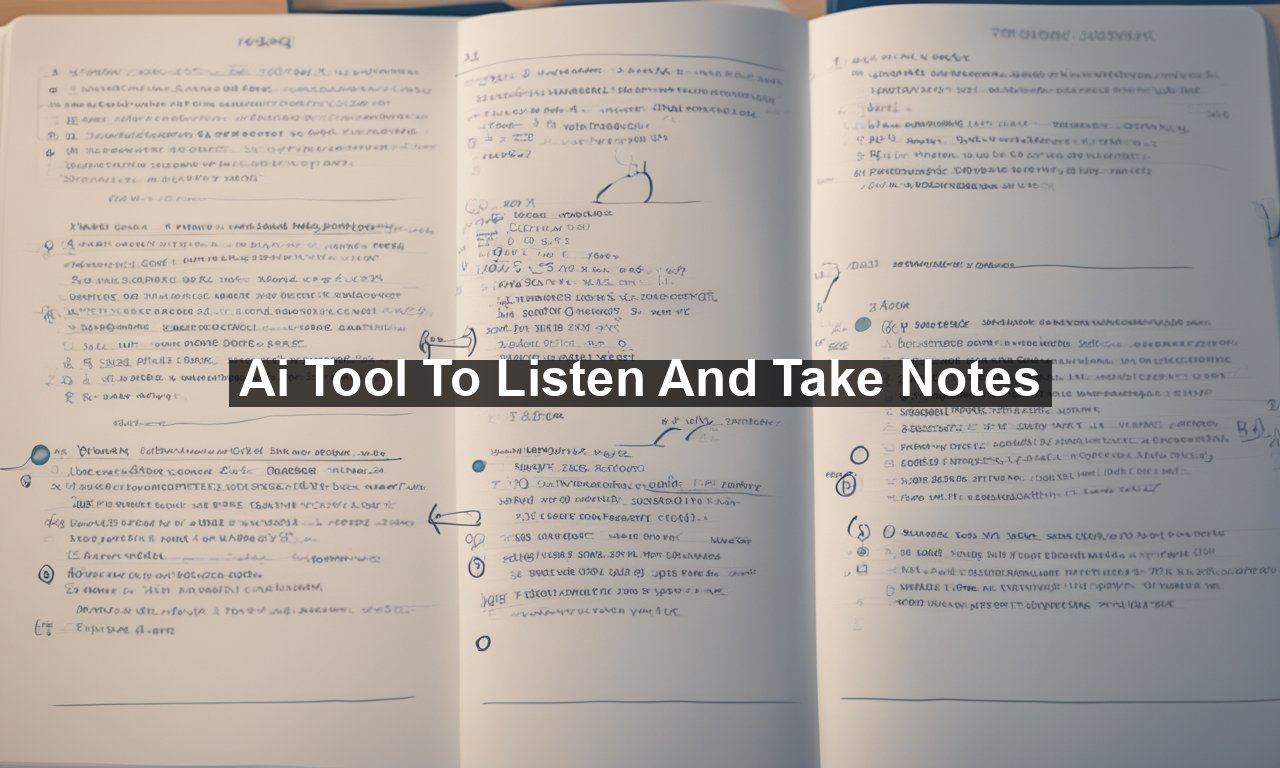 Ai Tool To Listen And Take Notes