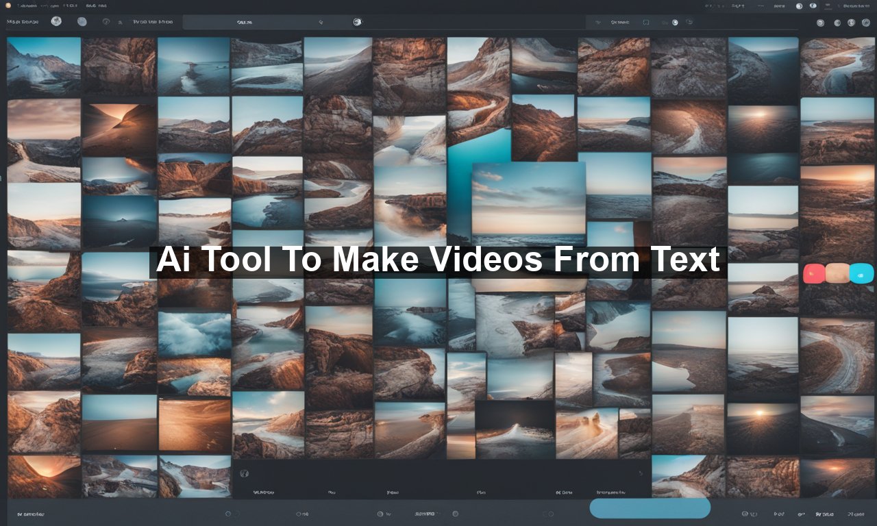 Ai Tool To Make Videos From Text