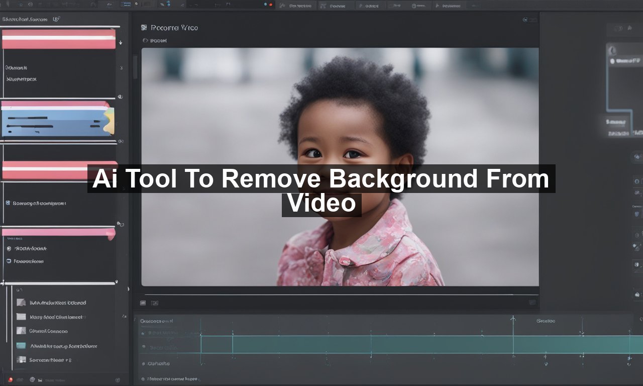 Ai Tool To Remove Background From Video