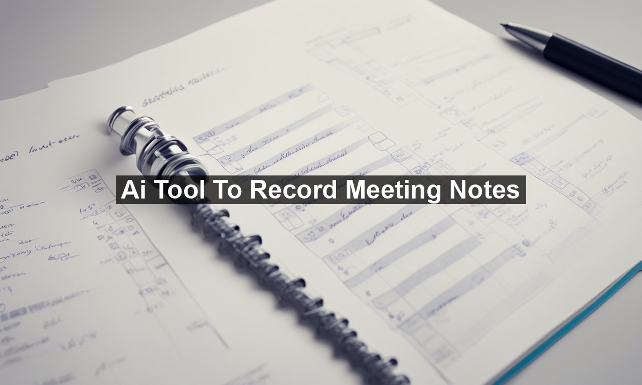 Ai Tool To Record Meeting Notes