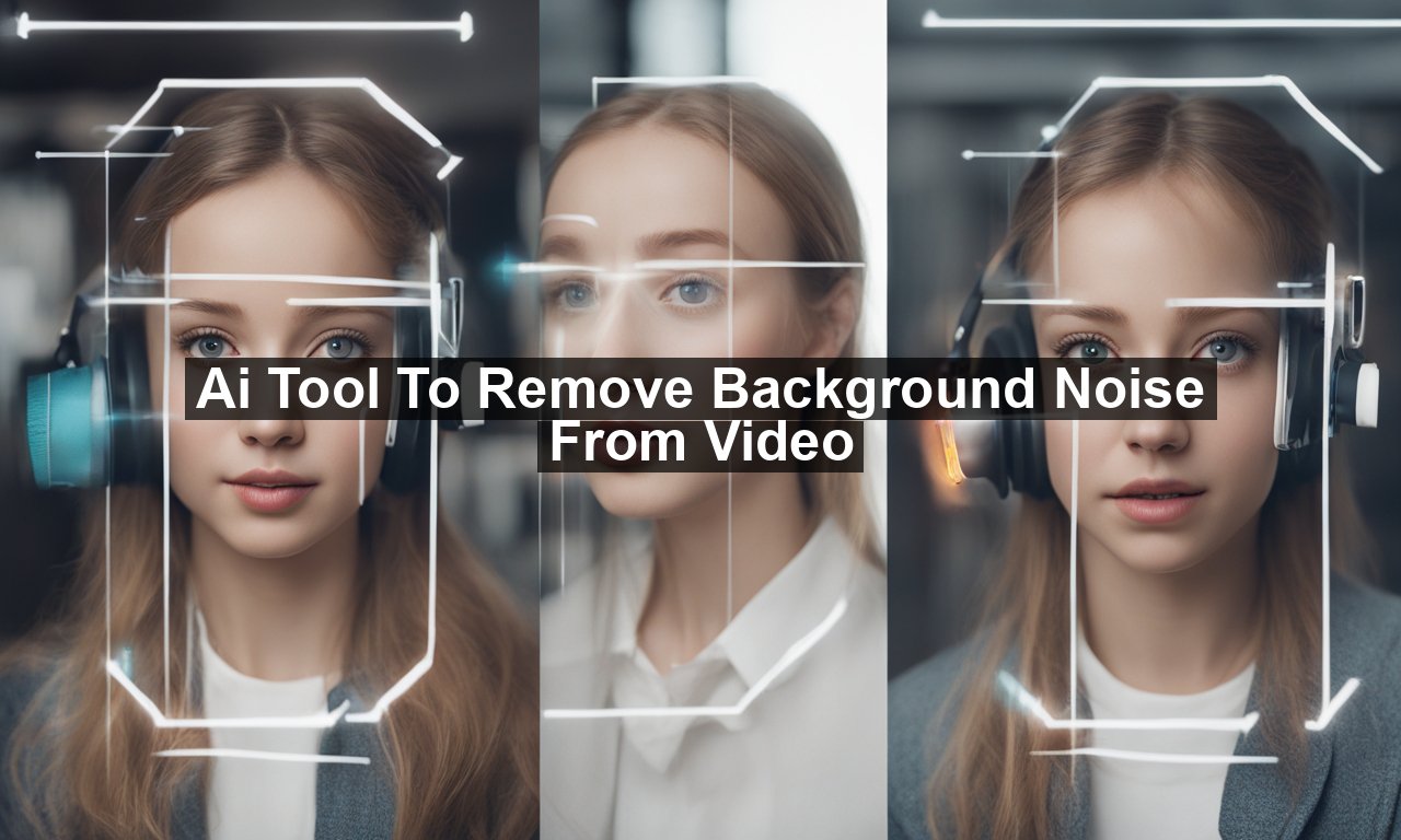 Ai Tool To Remove Background Noise From Video