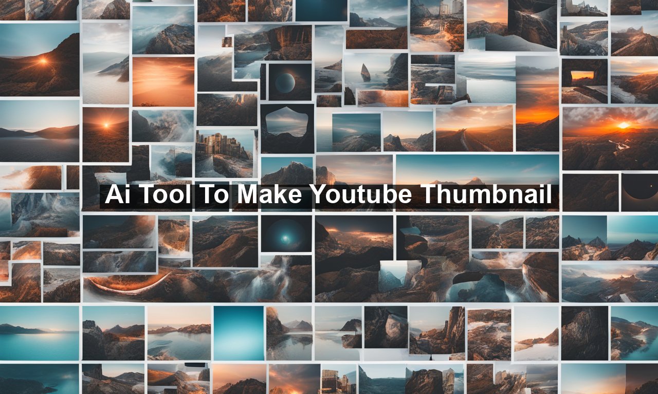 Ai Tool To Make Youtube Thumbnail