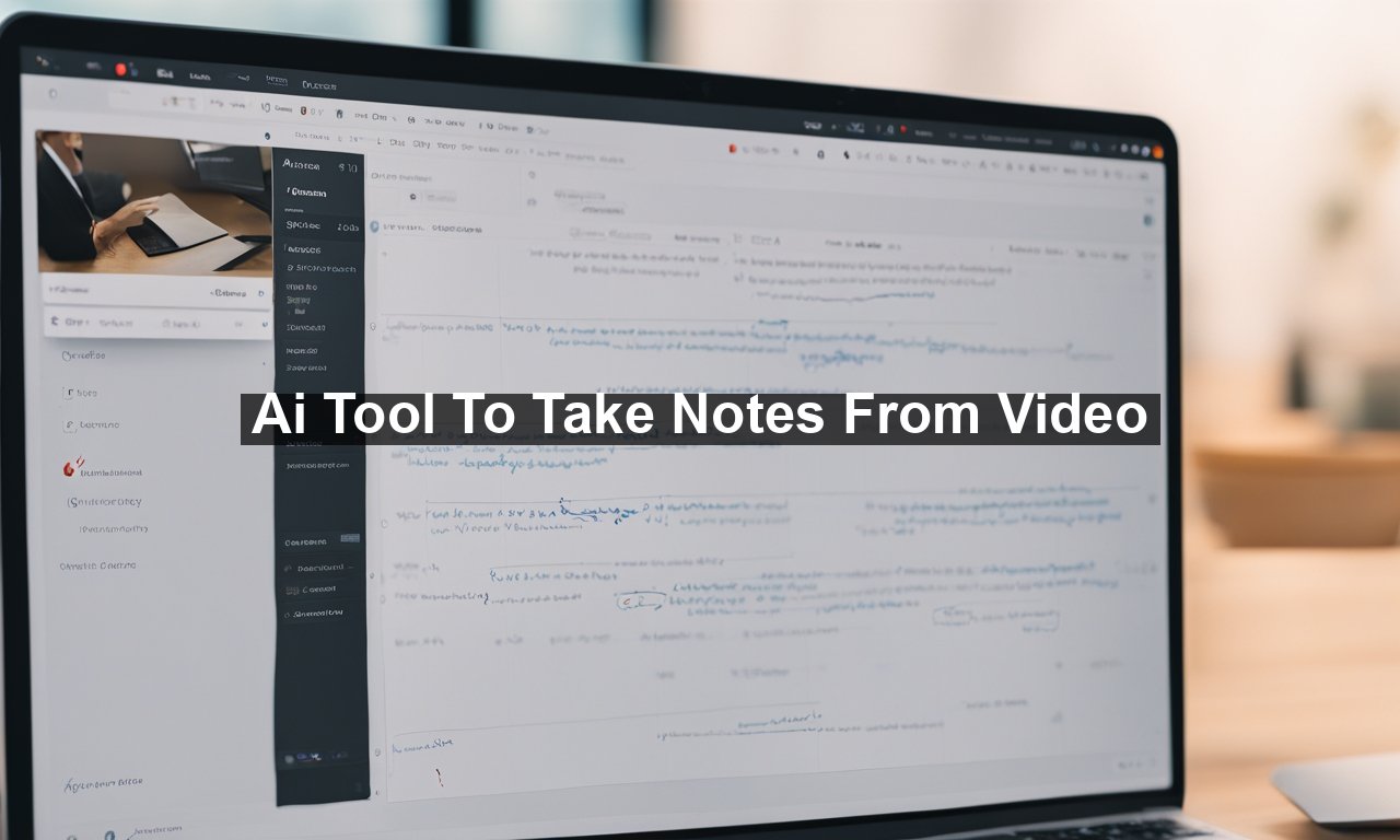 Ai Tool To Take Notes From Video