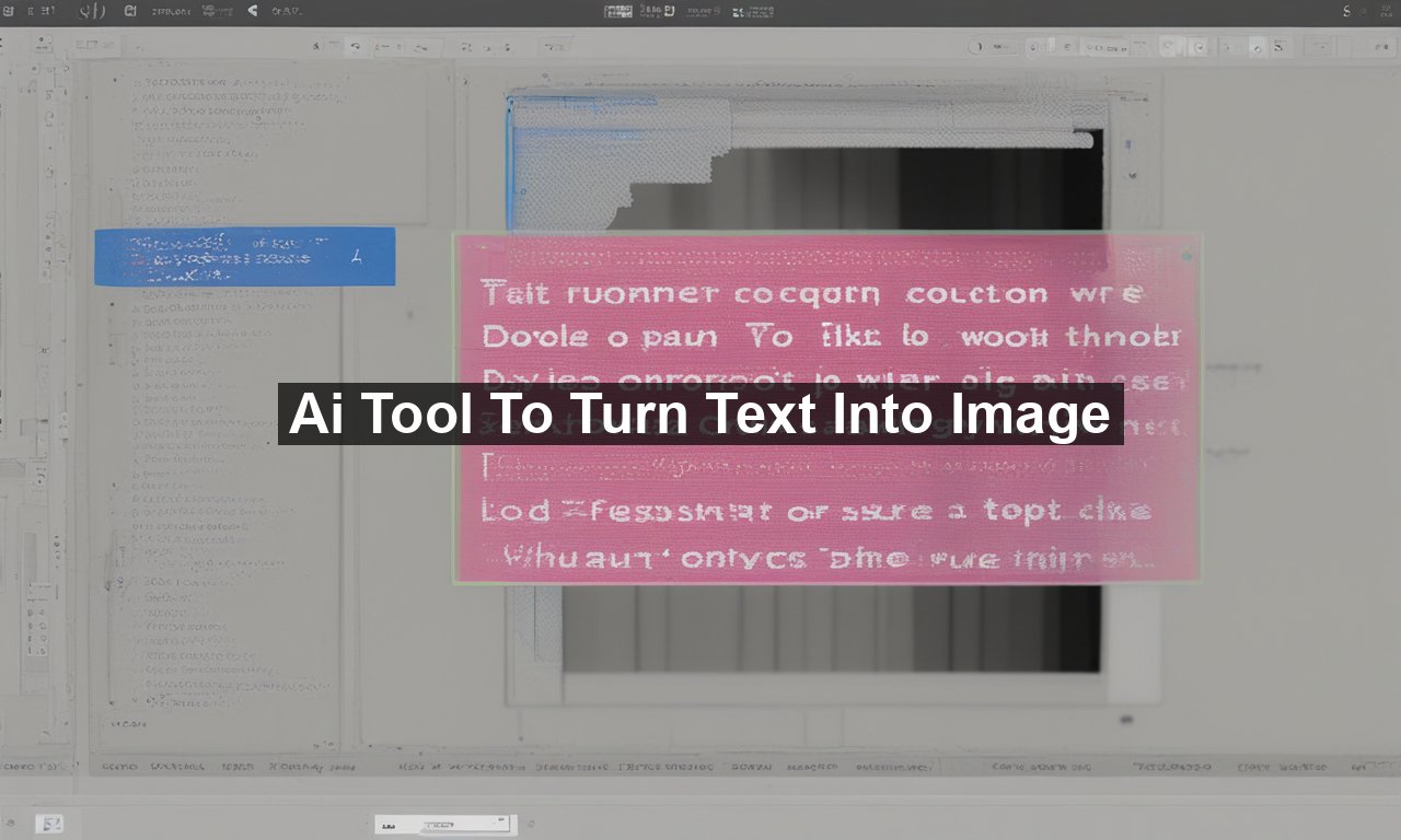 Ai Tool To Turn Text Into Image