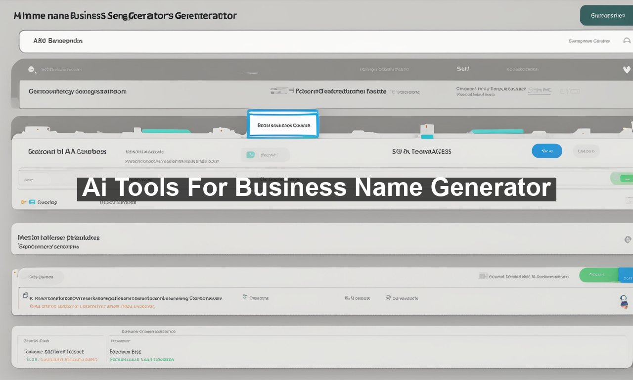 Ai Tools For Business Name Generator